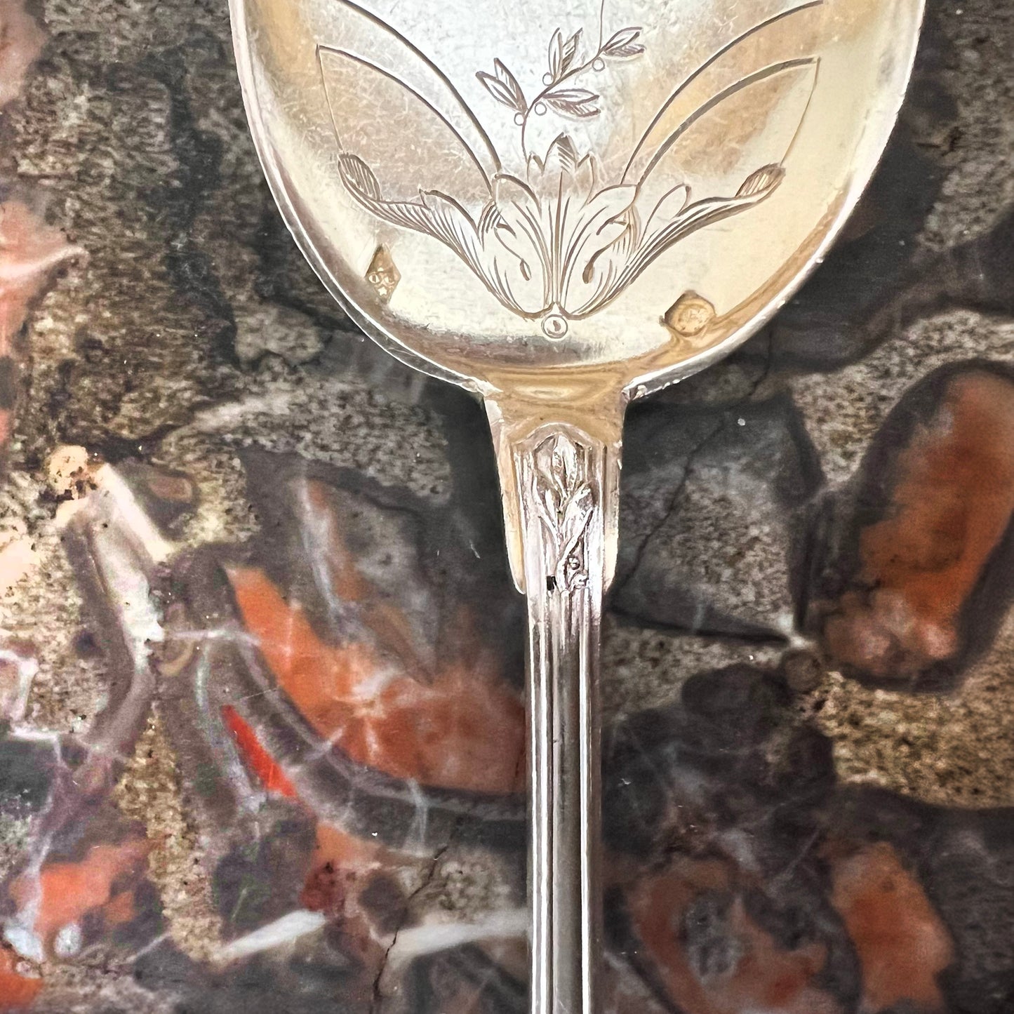 Cuillère à Glace en argent massif & en vermeil, Olier & Caron, XXe