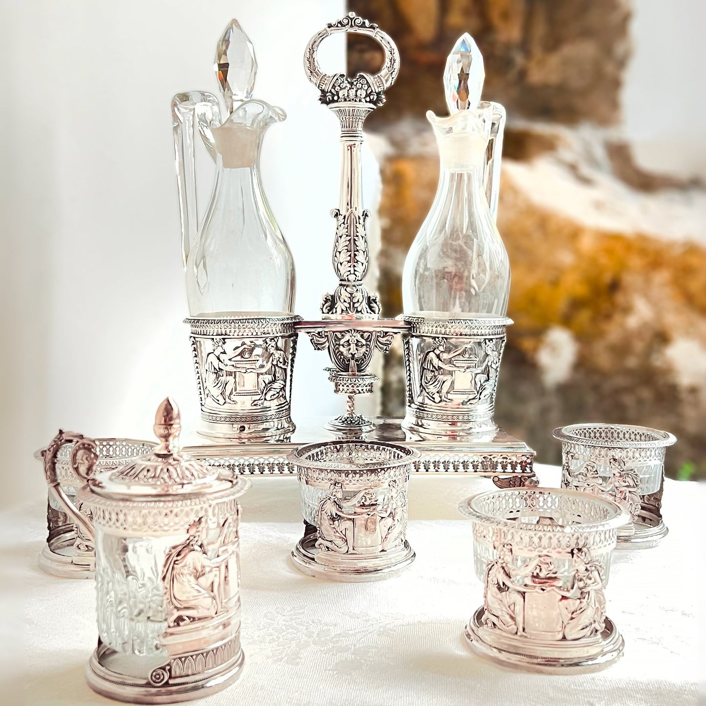 Service à condiments, 1819-1838, argent massif