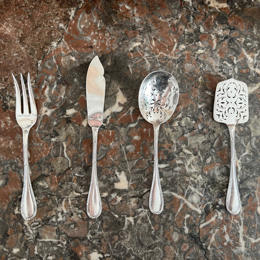 Service à Hors d'oeuvre, argent massif, Henri Lapparra (1923-1960)