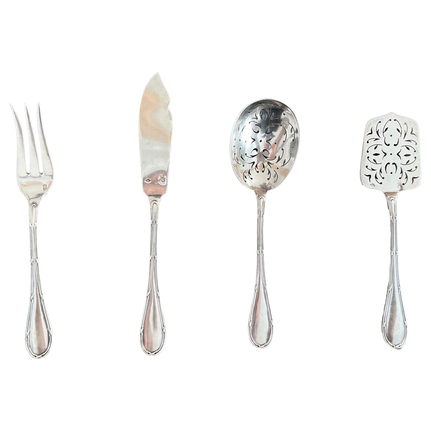 Service à Hors d'oeuvre, argent massif, Henri Lapparra (1923-1960)