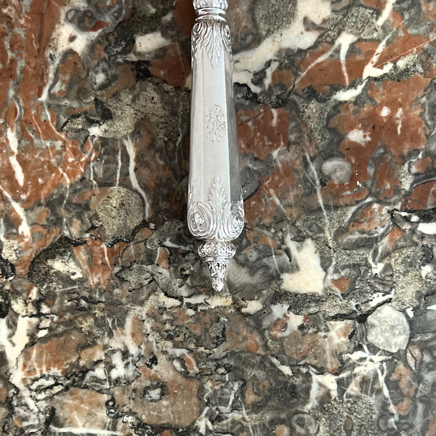 Fourchette à huîtres en argent & argent fourré, St. Louis XV, E.Bonnesoeur