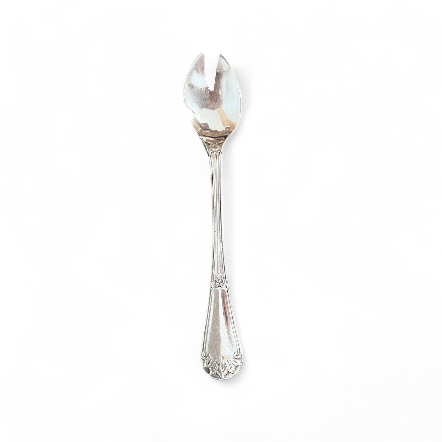 Fourchette à huîtres en argent massif, Paul Reczka