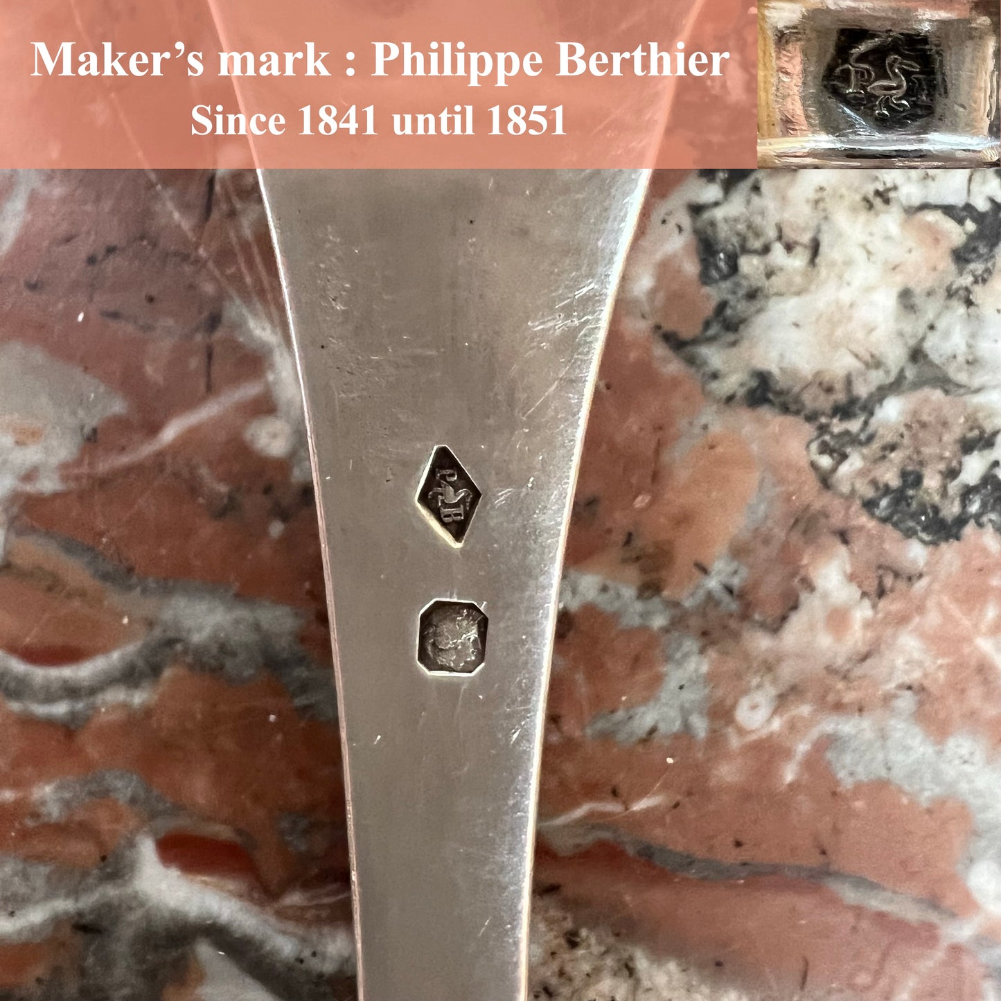 Cuillère à saupoudrer en argent, Philippe Berthier (dès 1847)