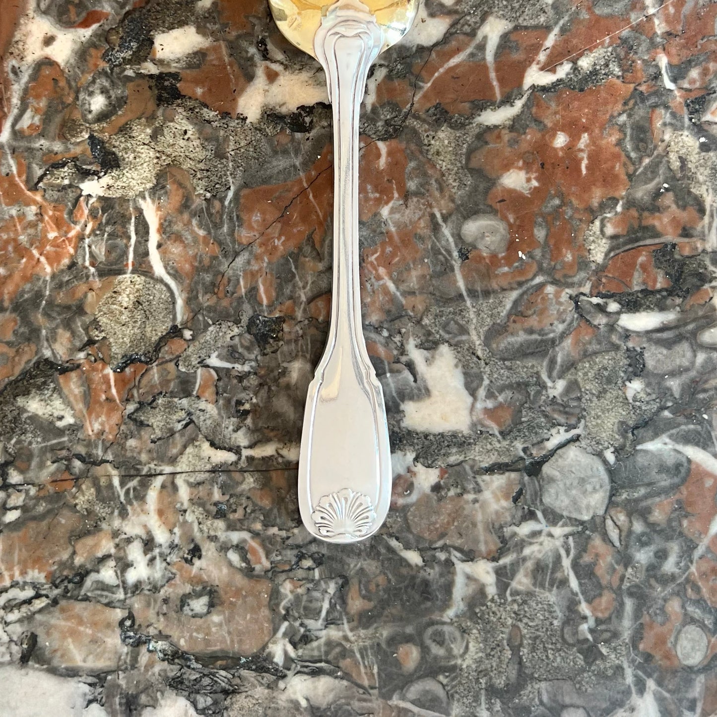 Odiot, Pelle à sorbet en argent massif & en vermeil, St. Régence, XXe