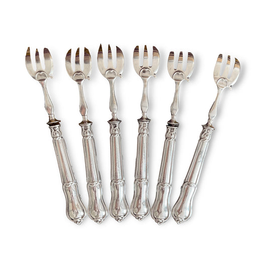 Silver and silver-plated oyster fork, Philippe Berthier (19th-20th century)