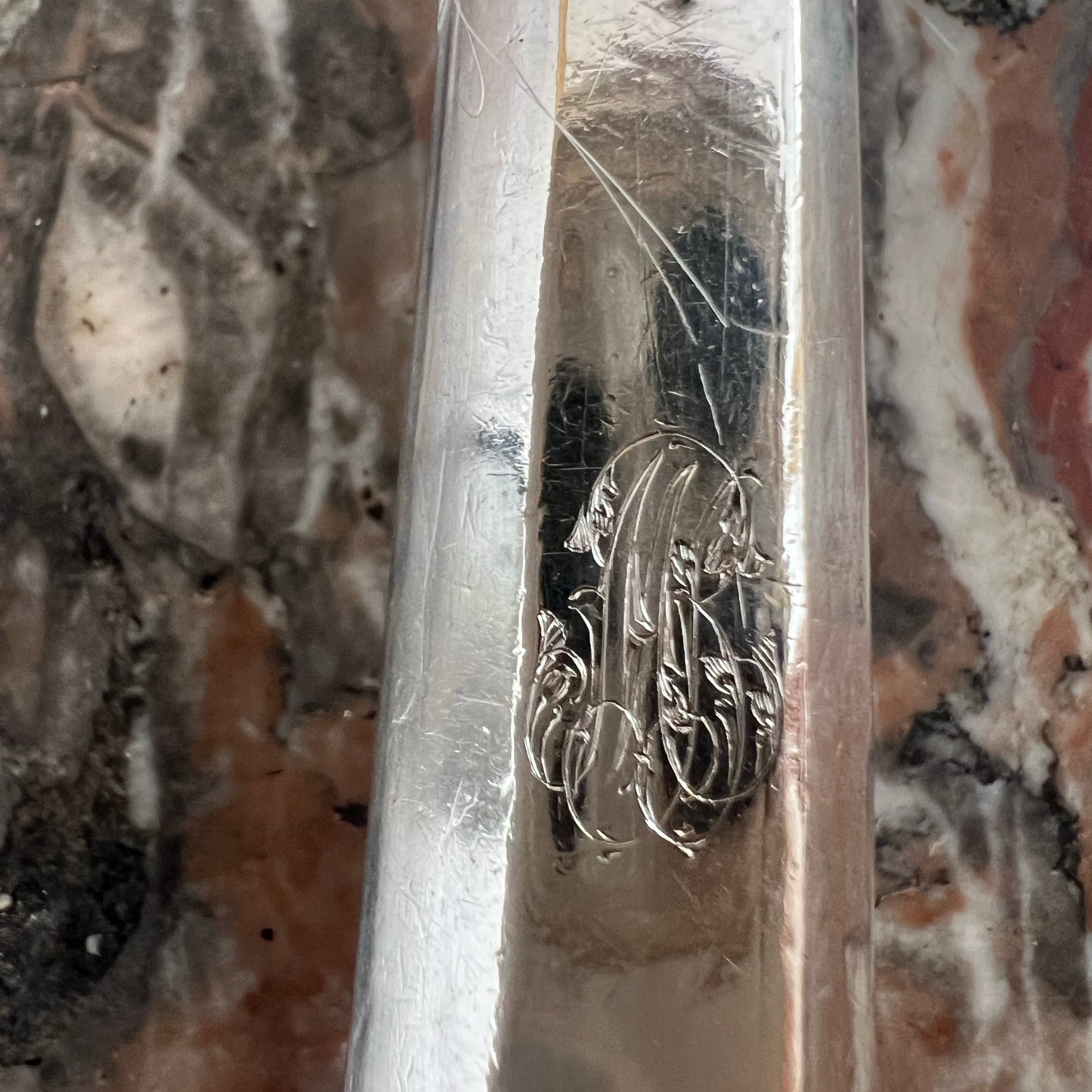 Fourchette à huîtres en argent & argent fourré, St. Louis XV, E.Bonnesoeur