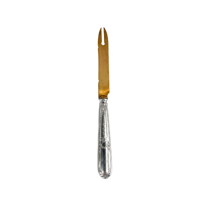 Antique melon knives, in argent fourrré and gilt metal