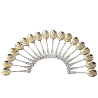 Service à glace en argent massif et en vermeil, 20 pcs, Henri Soufflot
