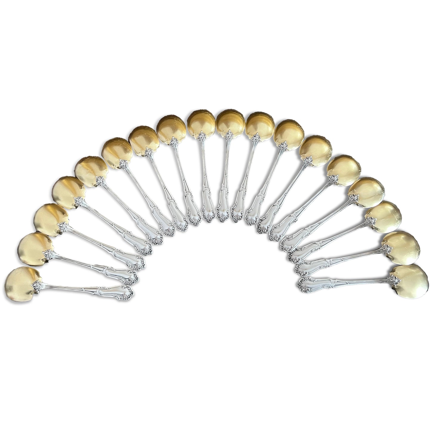 Service à glace en argent massif et en vermeil, 20 pcs, Henri Soufflot