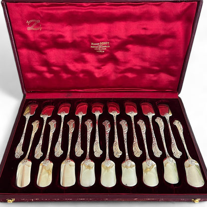 Odiot, Pelles à glace-sorbet en vermeil, 18 pcs