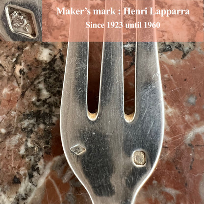 Service à Hors d'oeuvre, argent massif, Henri  Lapparra (1923-1960)