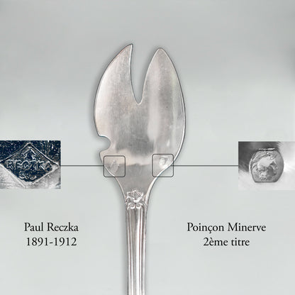 Fourchettes à huîtres en argent massif, 6 pcs, Paul Reczka
