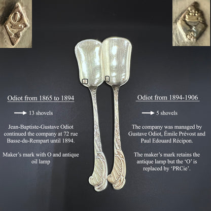 Odiot, Pelles à glace-sorbet en vermeil, 18 pcs