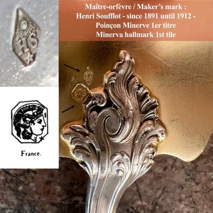 Service à glace en argent massif et en vermeil, 20 pcs, Henri Soufflot