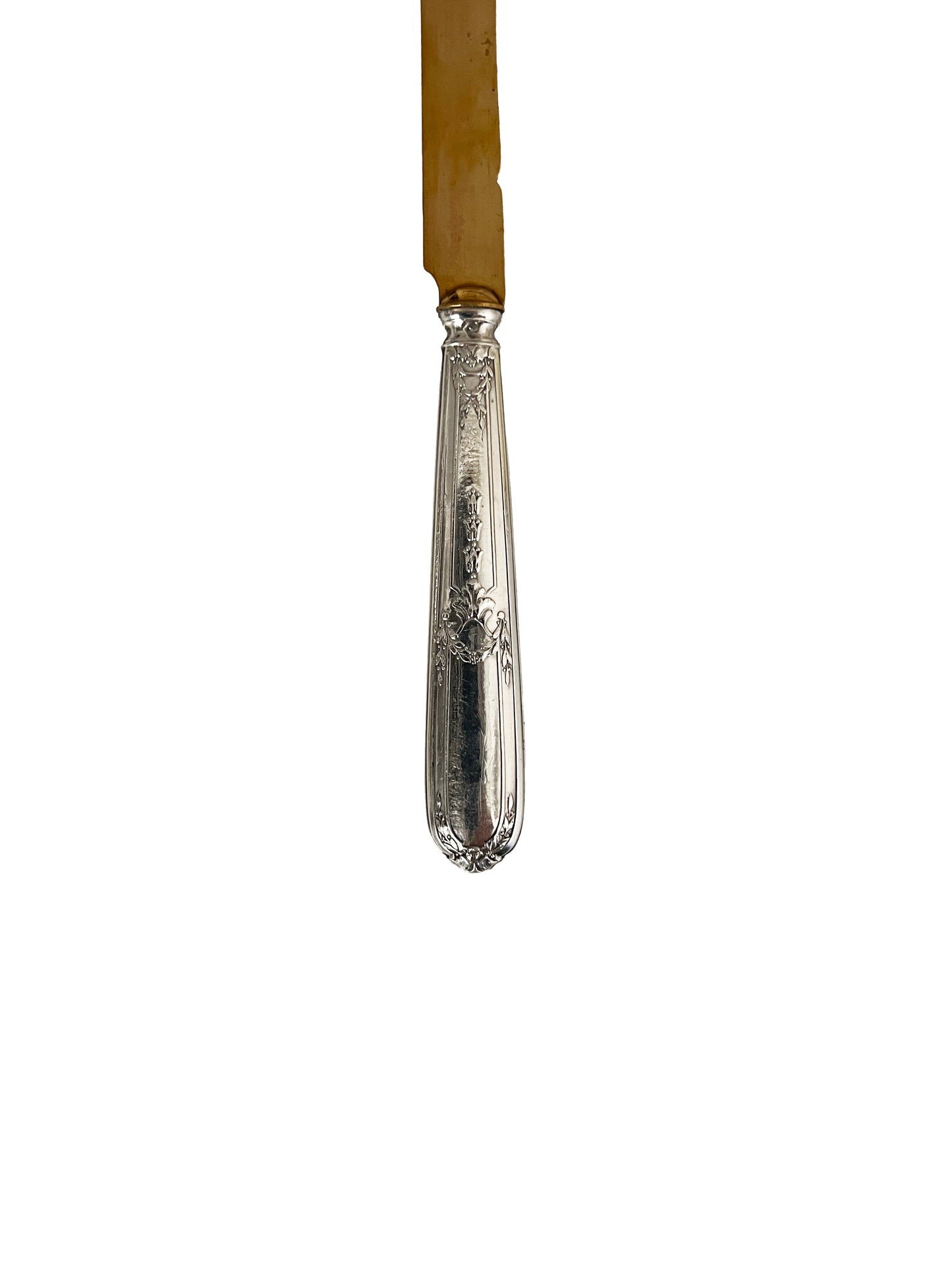 Couteaux à melons anciens, en argent fourré et en métal doré, 4 pcs