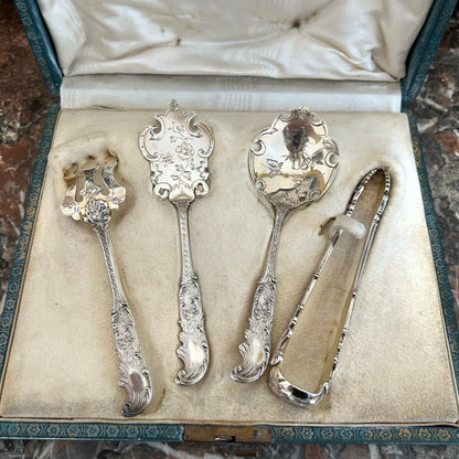 Service à fruits confits papillon, en argent massif & vermeil, Louis Coignet