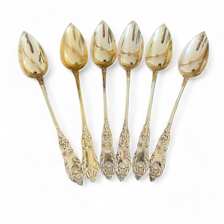 Jam spoons, vermeil, 6 pcs, François Pamphile Jozan (1824-1836),