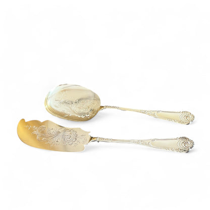 Service à glace, en vermeil, 2 pcs, style Louis XV