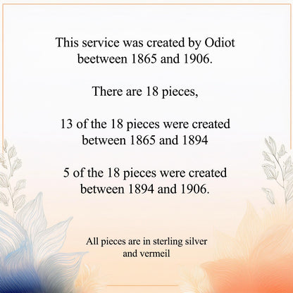 Odiot, Pelles à glace-sorbet en vermeil, 18 pcs