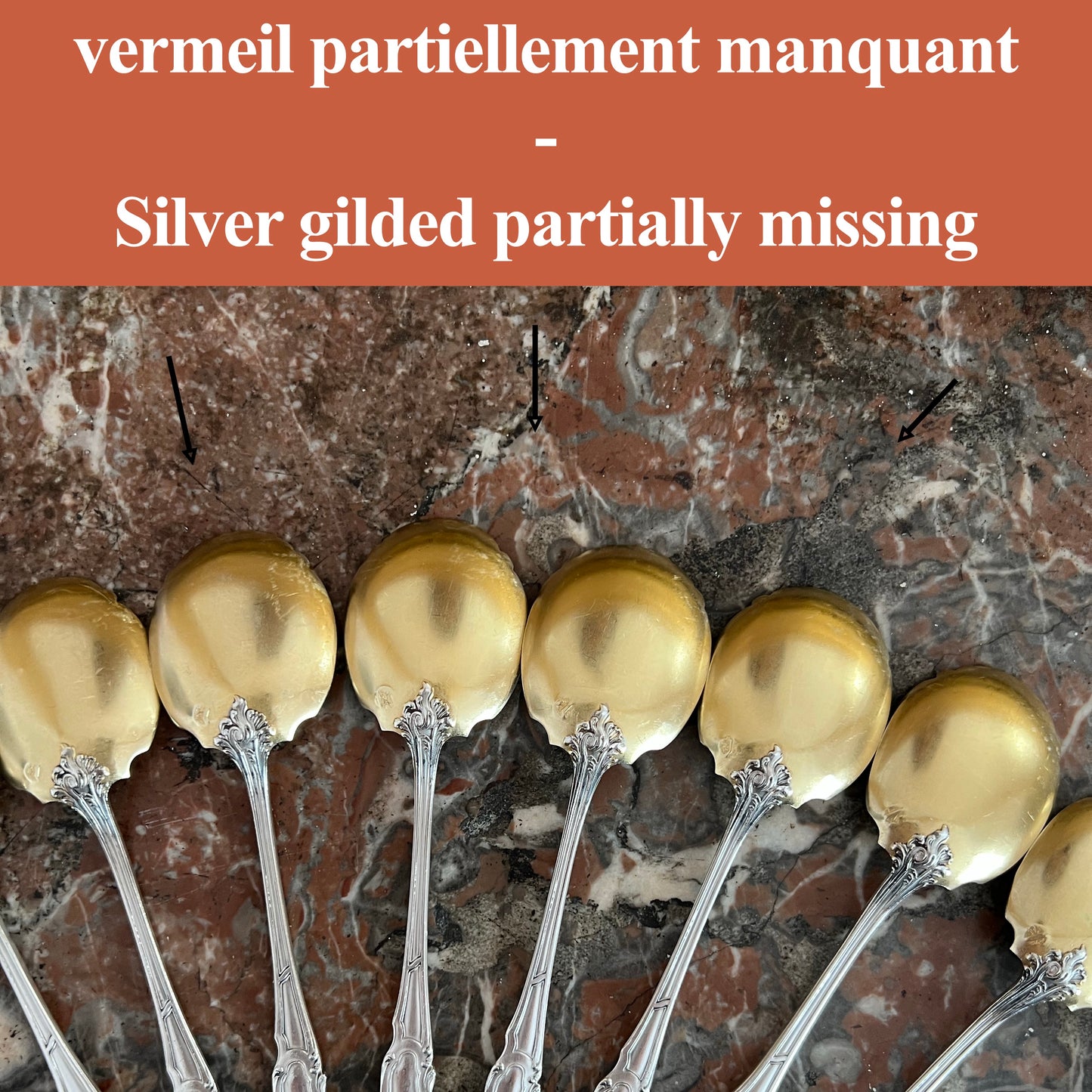 Service à glace en argent massif et en vermeil, 20 pcs, Henri Soufflot