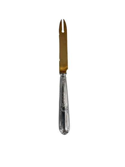 Couteaux à melons anciens, en argent fourré et en métal doré, 4 pcs