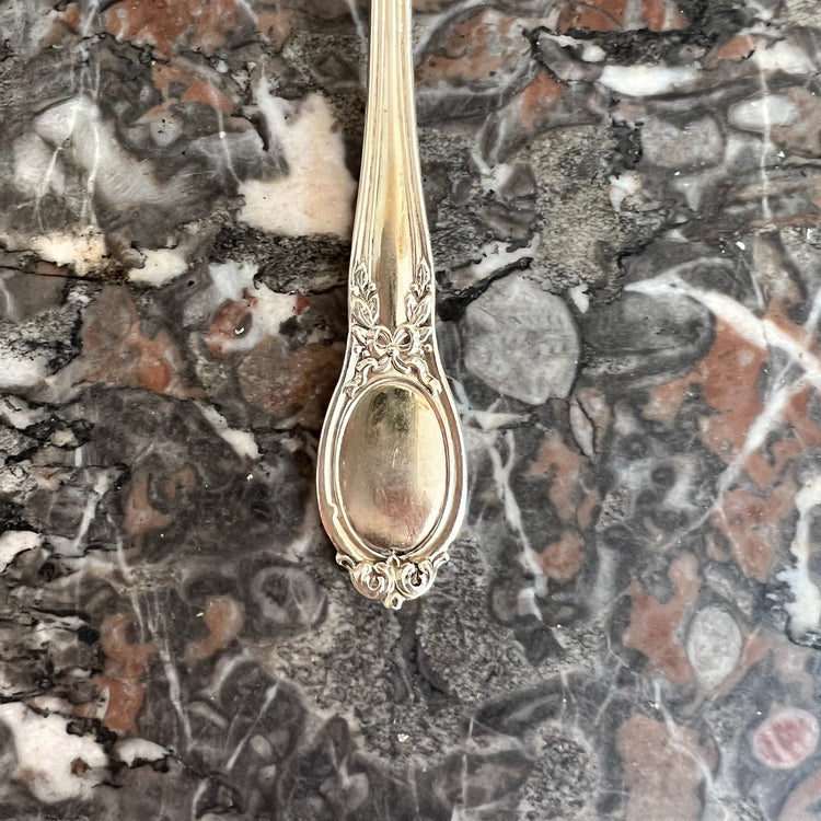 Cuillère à thé en argent massif & en vermeil, style Louis XVI, France
