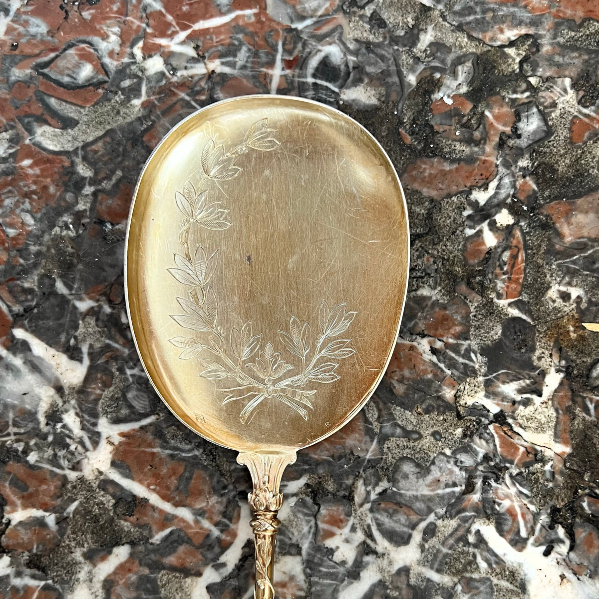 Vermeil ice service, Puiforcat, Russian laurel pattern (circa 1870), 13 pieces