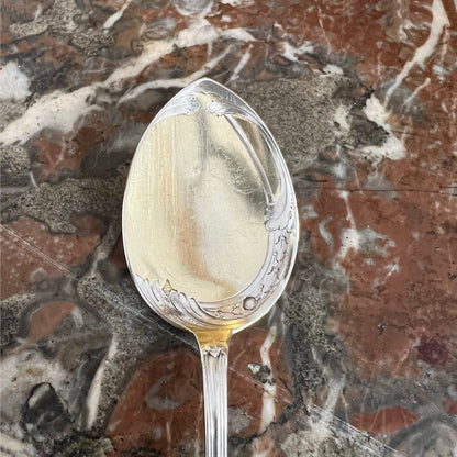 10 Cuillères à glace, Puiforcat, argent massif & vermeil, Modèle Suffren (circa 1904)