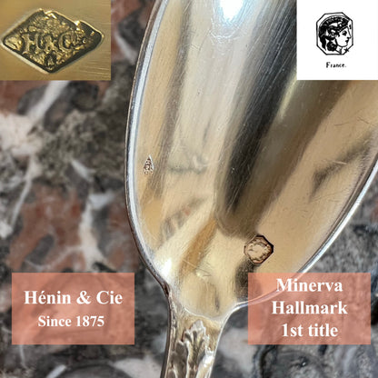 Cuillères à oeuf à la coque, en argent & vermeil, 12pcs, Hénin & Cie