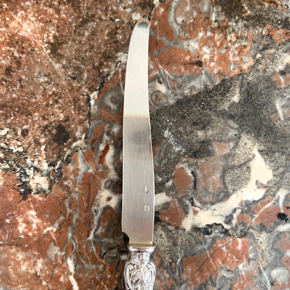 Fruit knives, mother-of-pearl & silver, 12 pieces, Paul Canaux & Cie