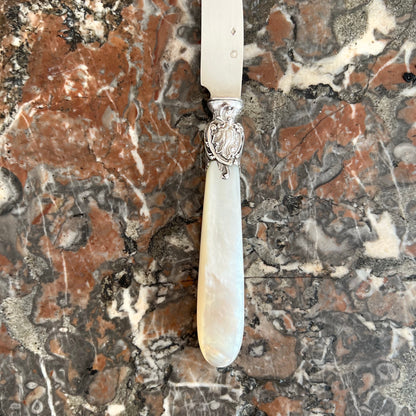 Fruit knives, mother-of-pearl & silver, 12 pieces, Paul Canaux & Cie