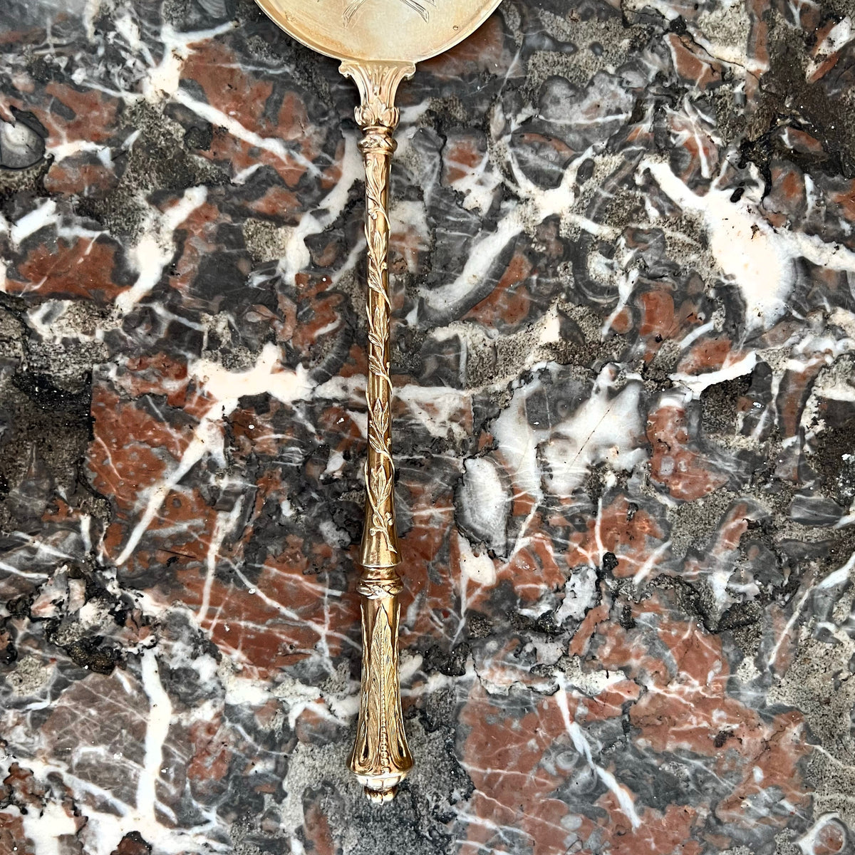 Vermeil ice service, Puiforcat, Russian laurel pattern (circa 1870), 13 pieces