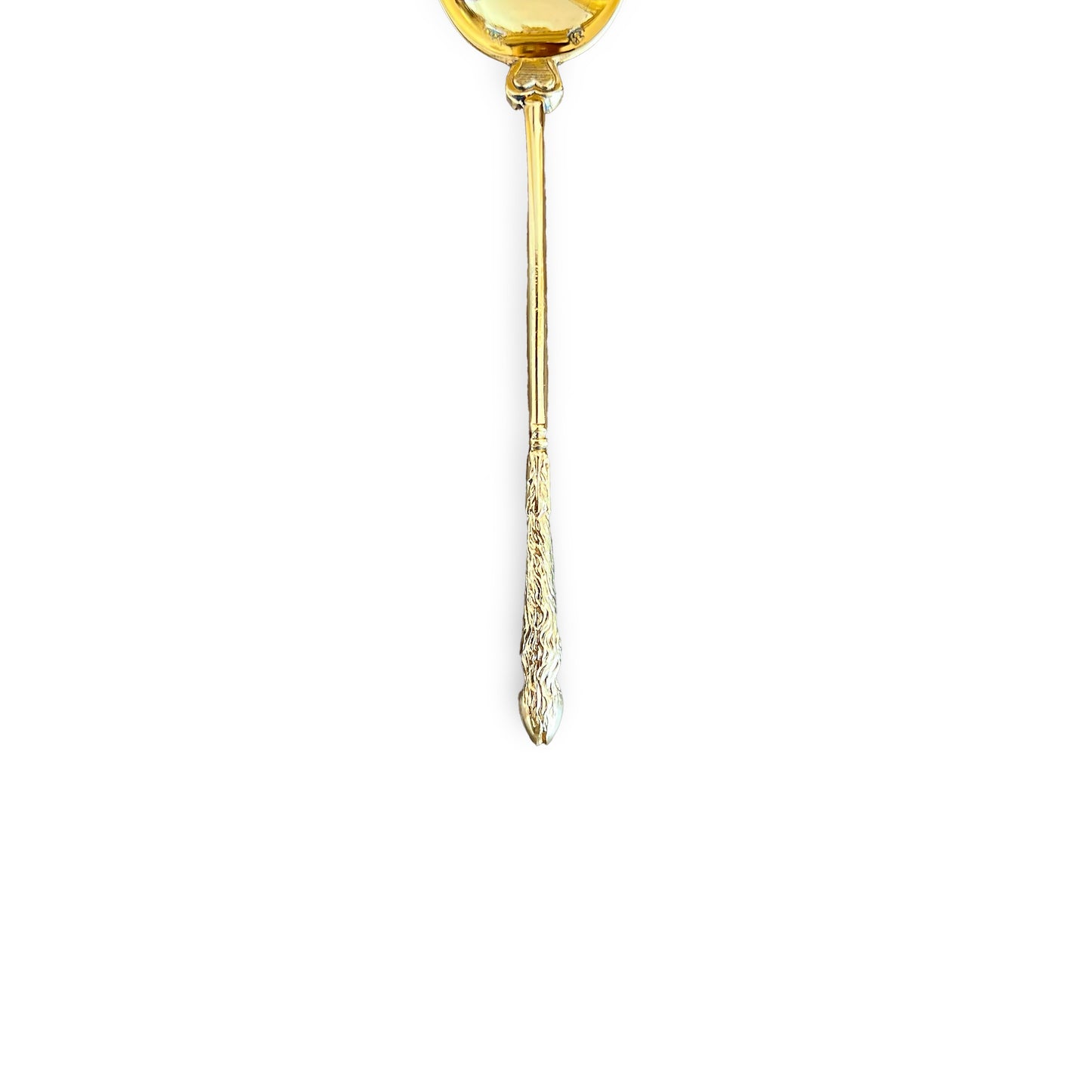 12 cuillères à moka, métal doré, France
