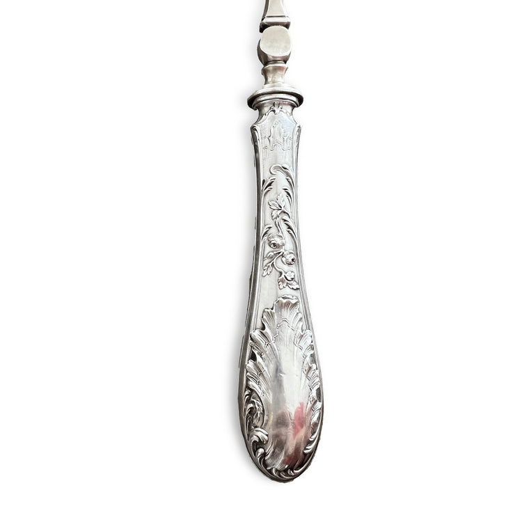 Louche à crème en argent fourré et métal doré, Art Nouveau