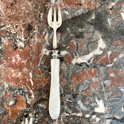 Fourchettes à huître, en nacre & argent massif, 11 pcs, XXe