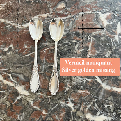 Cuillères à oeuf à la coque, en argent & vermeil, 12pcs, Hénin & Cie