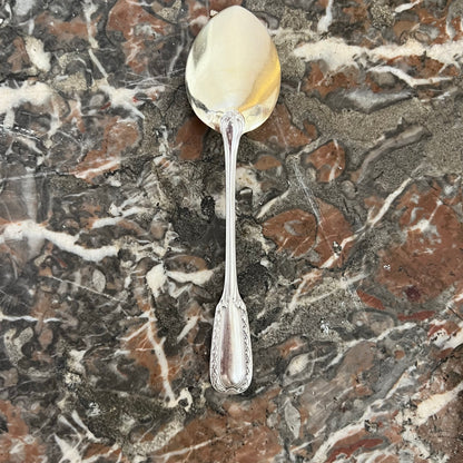 10 Cuillères à glace, Puiforcat, argent massif & vermeil, Modèle Suffren (circa 1904)