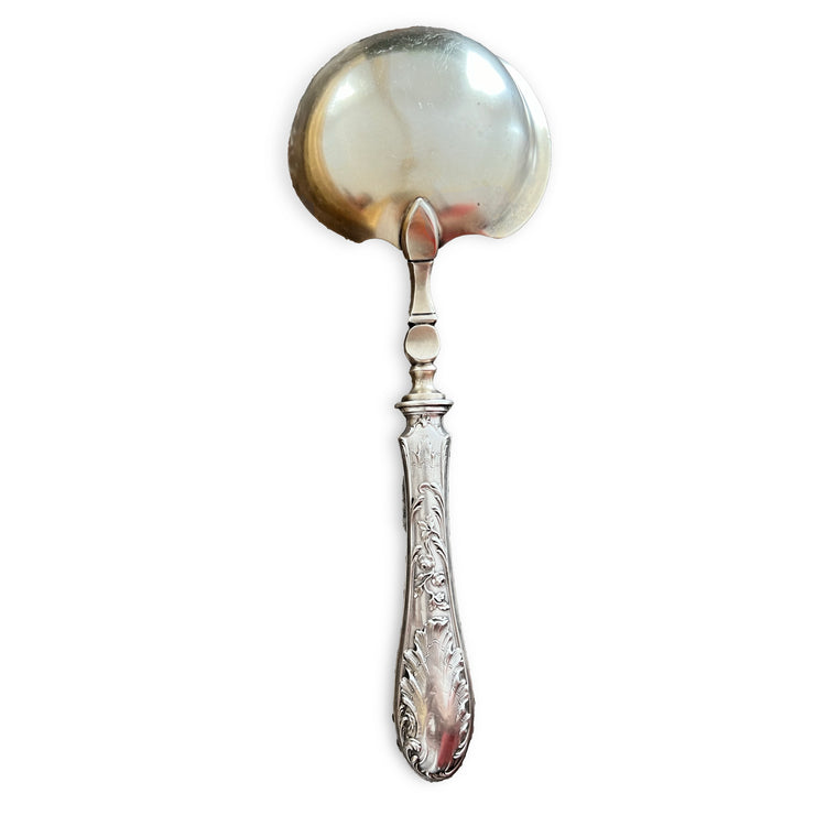 Louche à crème en argent fourré et métal doré, Art Nouveau